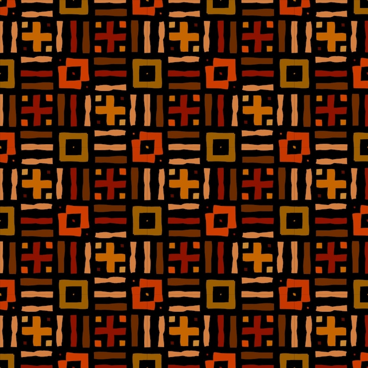 Gratis Vektor flat african pattern design