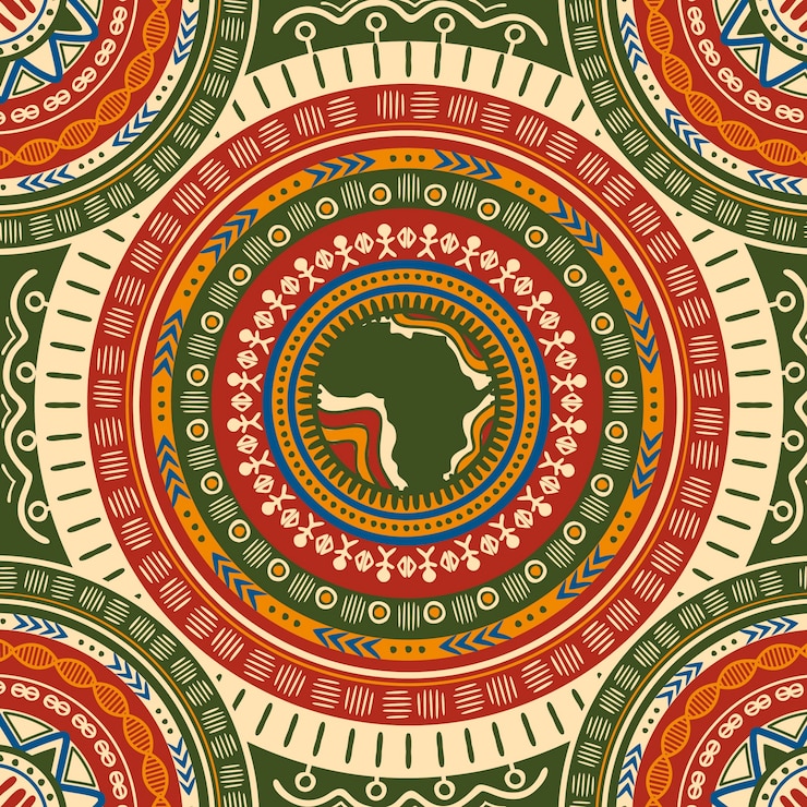 Gratis Vektor flat african pattern design
