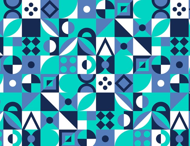 Flat design colorful mosaic pattern