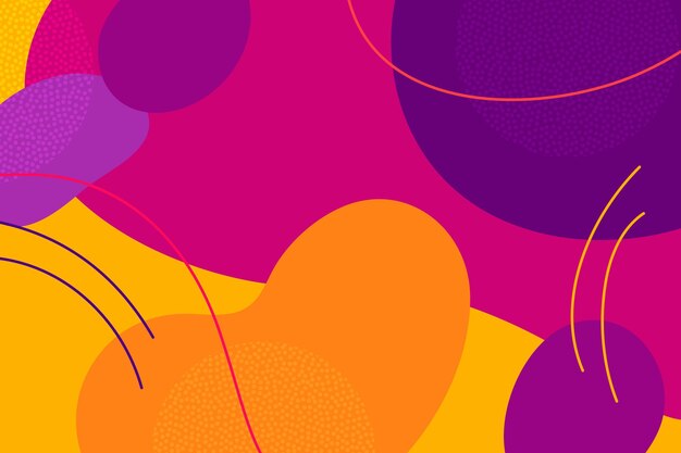 flat design fluid shapes background