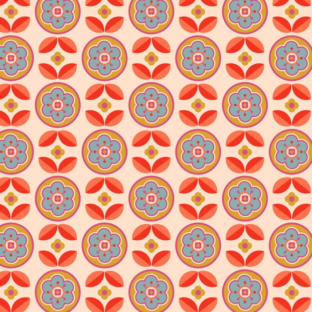 Flat design nordic pattern