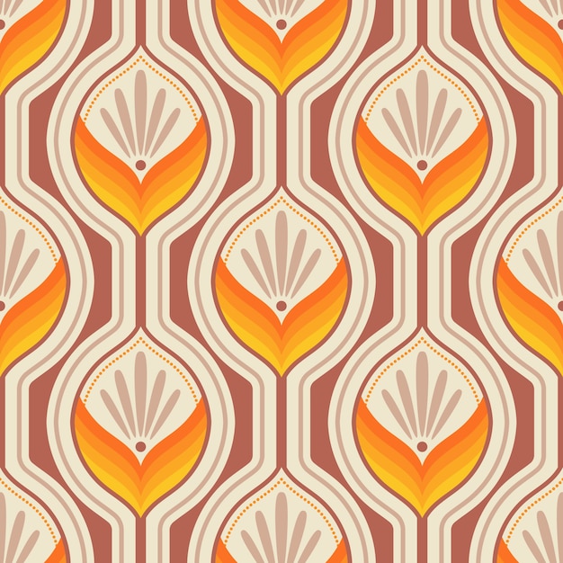 flat design of retro renew pattern