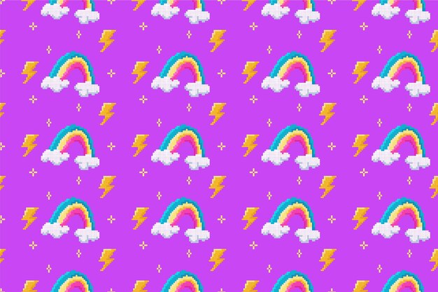 flat design pixel pattern design