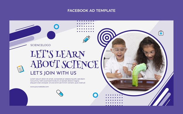 Flat design science facebook ad