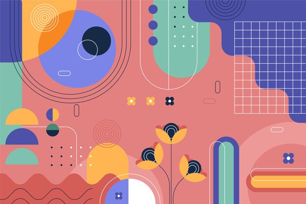 Flat geometric background