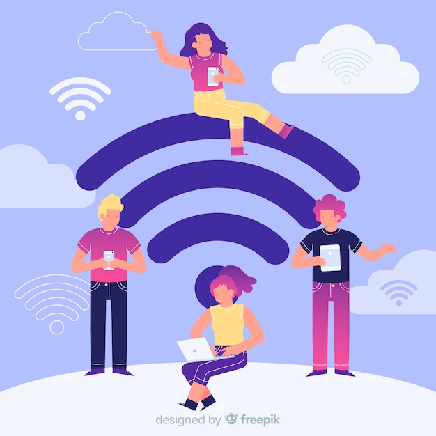 Flat people using wireless network