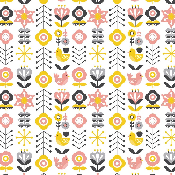 Gratis Vektor flat scandinavian design pattern