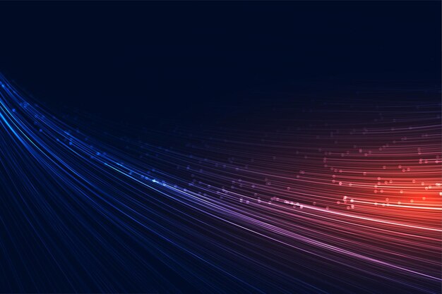 Flowing speed lines technology background