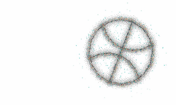 Gratis Vektor football icon particle art abstract pattern vector illustration.