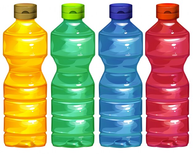 Four water bottles