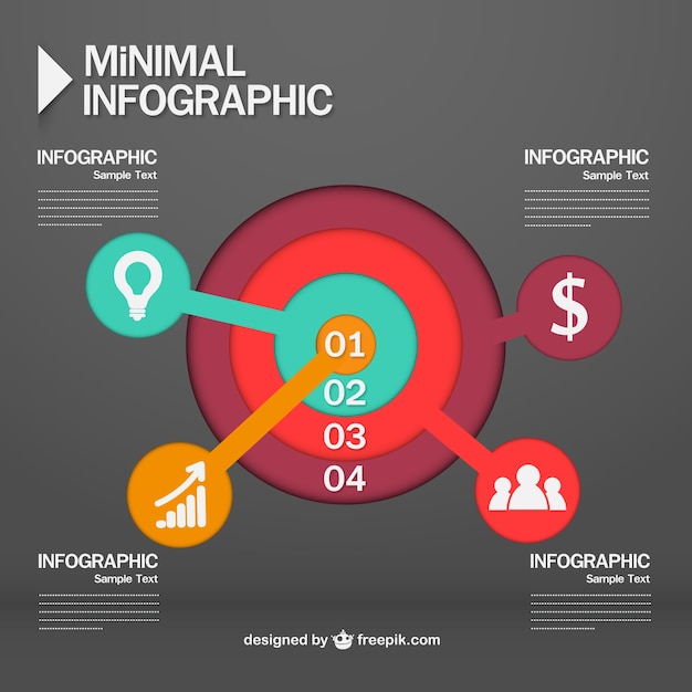 Fri minimalist vektor infographic