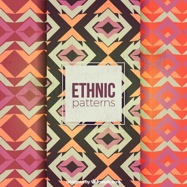 geometric abstract patterns in ethnic style