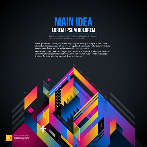 geometric and colorful background with a 3d style