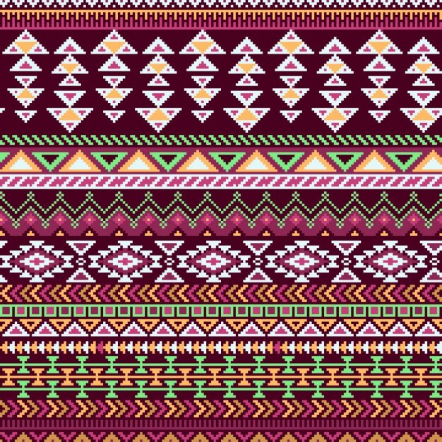 Geometric pattern, aztec background