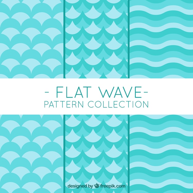 Geometric wave patterns in flat design