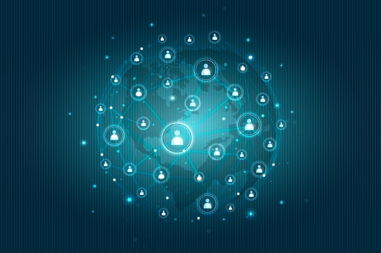 Gratis Vektor global forbindelse