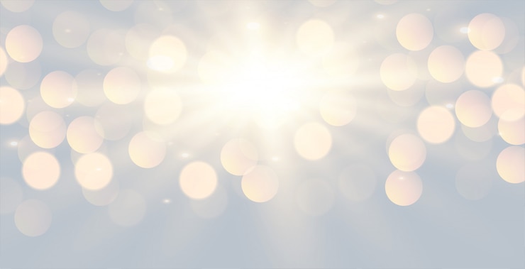 Gratis Vektor glowing white bokeh light effect background design