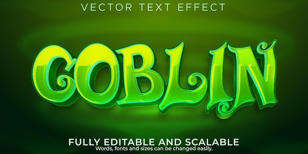 Goblin text effect, editable elf and orc text style