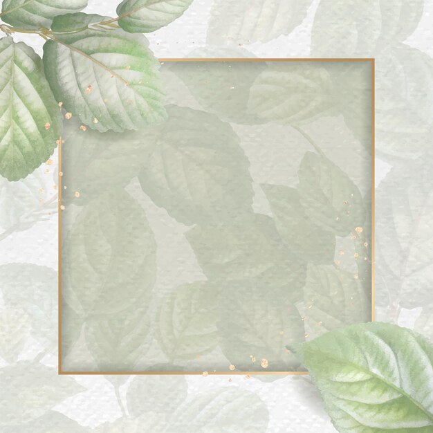 gold frame on foliage background