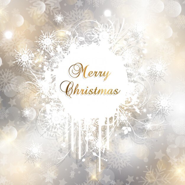 golden and silver christmas card