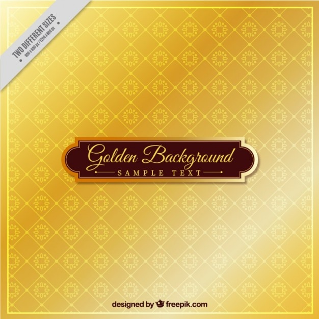 golden background with abstract shapes