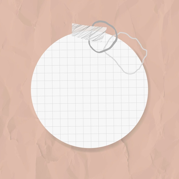 Goodnotes stickers vector circle paper element in memphis style