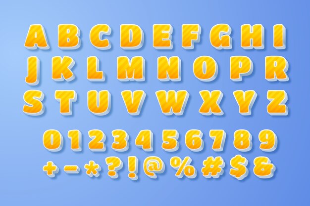 Gradient 3d numbers element