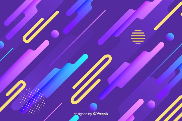 Gradient dynamic rounded shapes background
