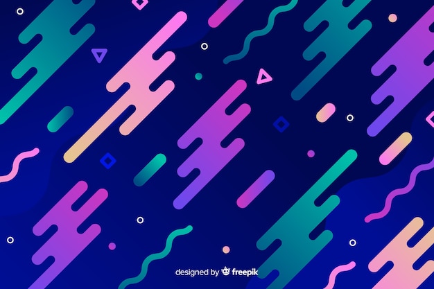 gradient dynamic rounded shapes background