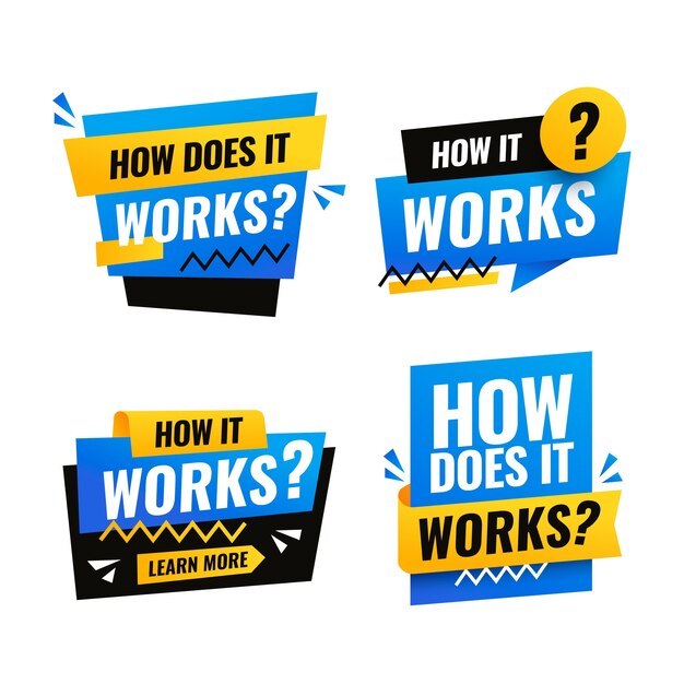 Gradient how it works badges