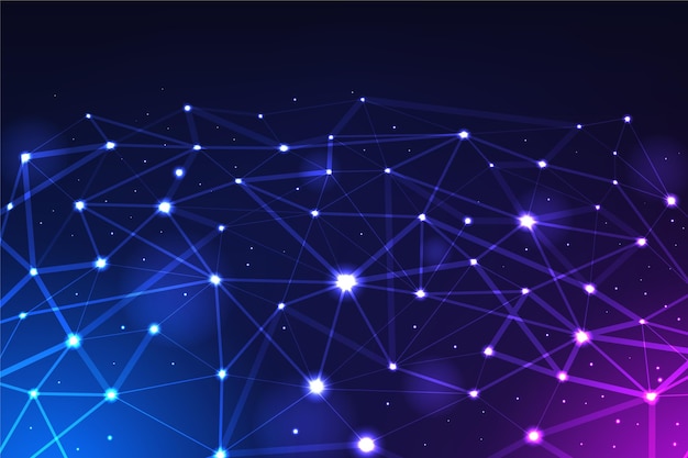 gradient network connection background