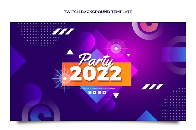 Gradient new year twitch background