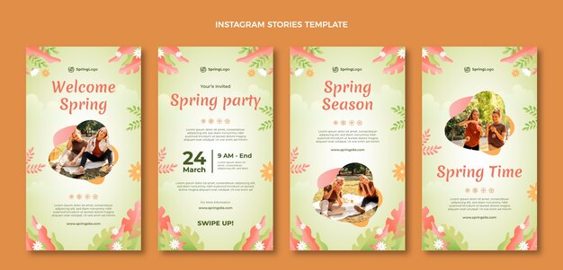Gradient spring instagram stories collection