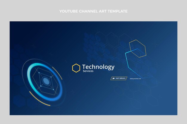 gradient texture technology youtube channel art