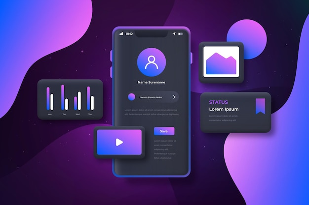 Gradient ui/ux background