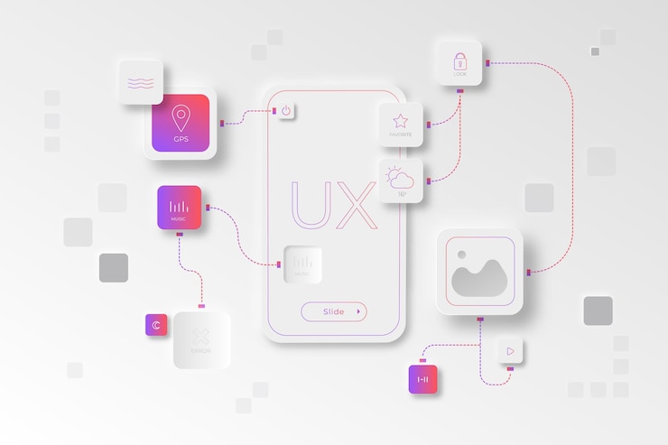 Gratis Vektor gradient ui/ux-baggrund