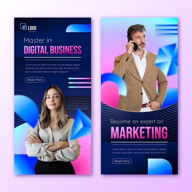 gradient vertical banner template