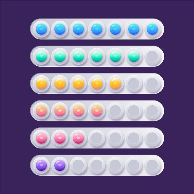 gradient video game health bar element