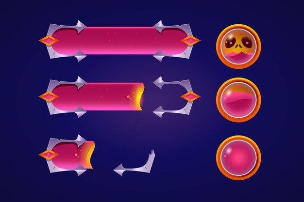Gradient video game health bar element