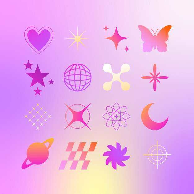 gradient y2k element set