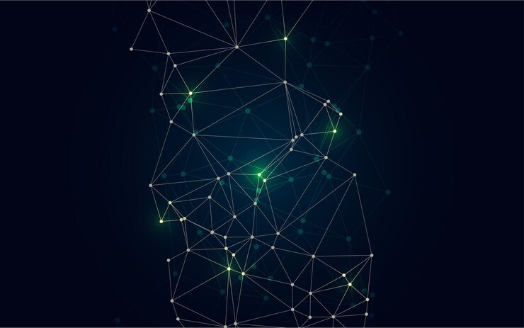 Gratis Vektor green technology background creative lighting template background vector illustration