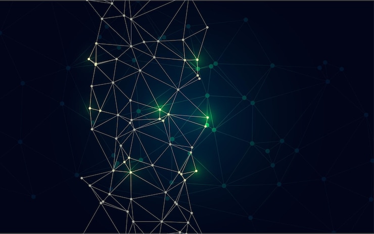 Gratis Vektor green technology background creative lighting template background vector illustration