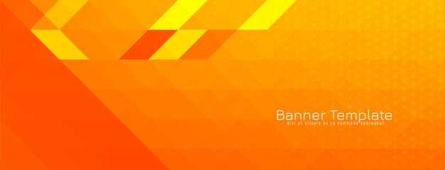 Gul och röd triangulär mosaikmönstrad bannerdesign
