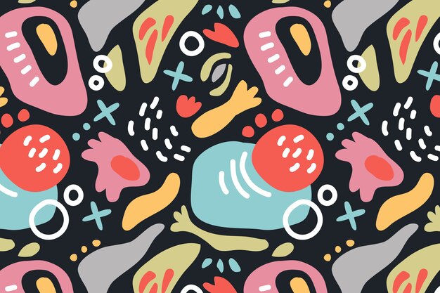 hand drawn abstract doodle pattern design