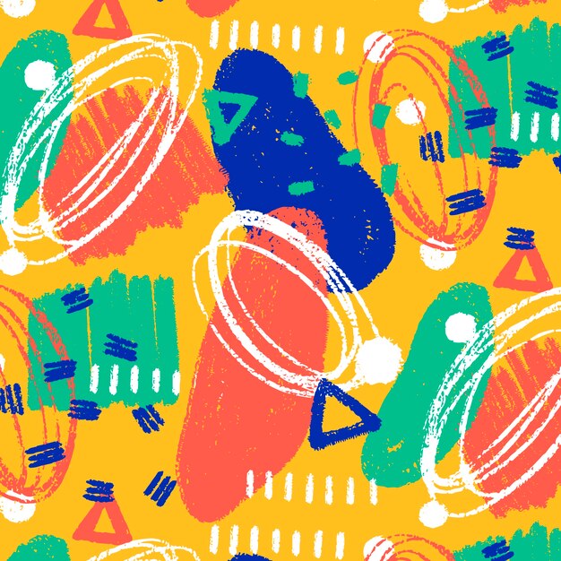 Hand drawn abstract doodle pattern design