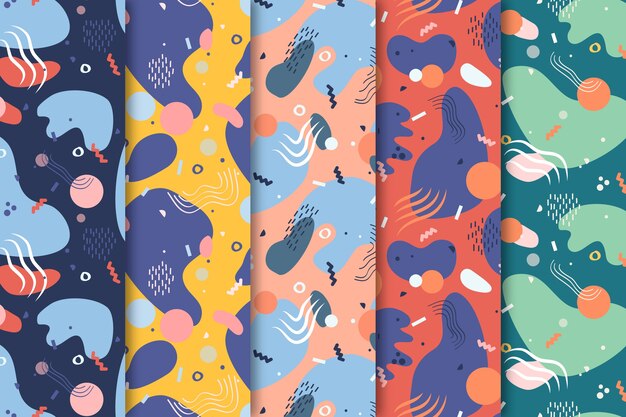 Hand-drawn abstract pattern collection