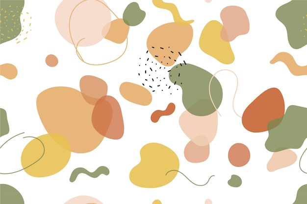 hand drawn abstract shapes pattern design