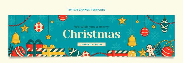 Hand drawn christmas twitch banner