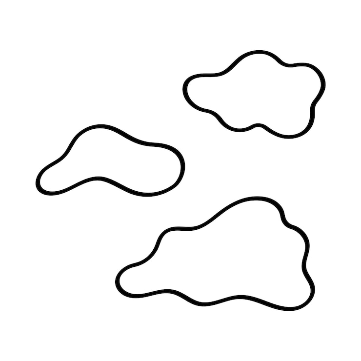 Gratis Vektor hand drawn doodle clouds outline style