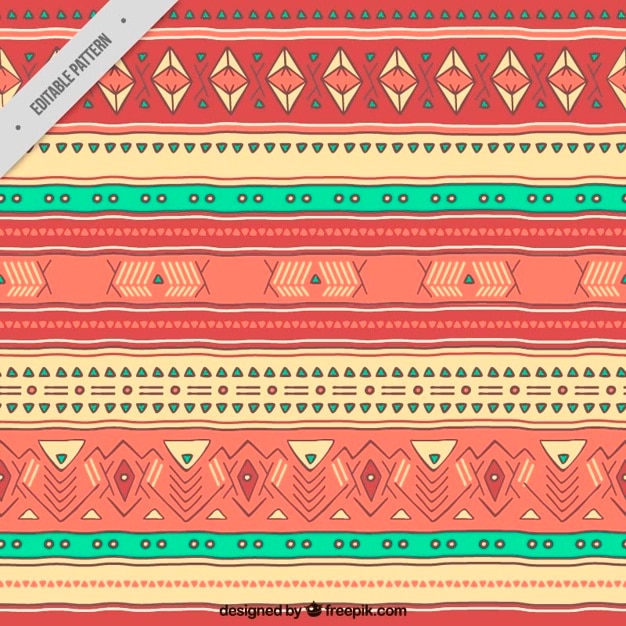 Hand drawn ethnic shapes pattern